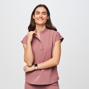 Figs Mauve Rafaela Oversized Scrub Top